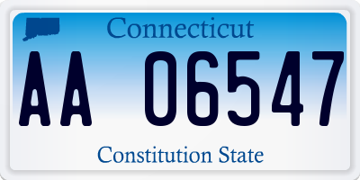 CT license plate AA06547