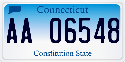 CT license plate AA06548