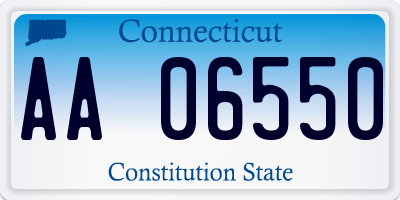 CT license plate AA06550