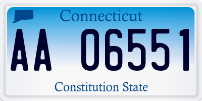 CT license plate AA06551