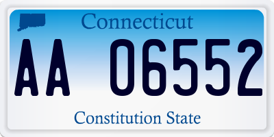 CT license plate AA06552