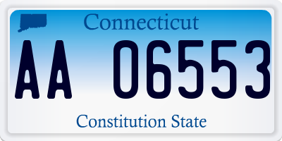 CT license plate AA06553