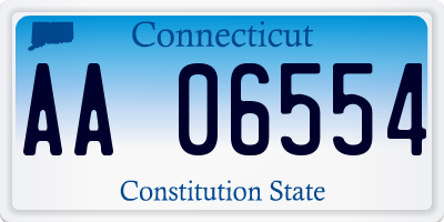 CT license plate AA06554