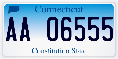 CT license plate AA06555