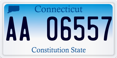 CT license plate AA06557