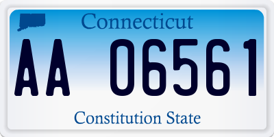 CT license plate AA06561