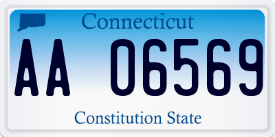 CT license plate AA06569