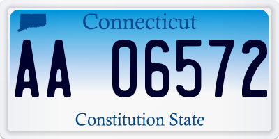 CT license plate AA06572