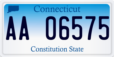 CT license plate AA06575