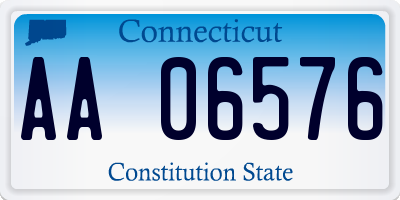 CT license plate AA06576