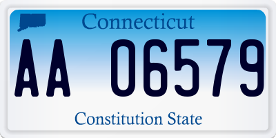 CT license plate AA06579