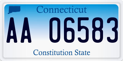 CT license plate AA06583