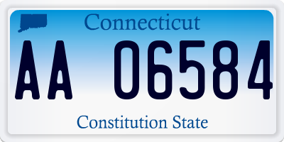 CT license plate AA06584