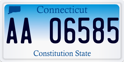 CT license plate AA06585