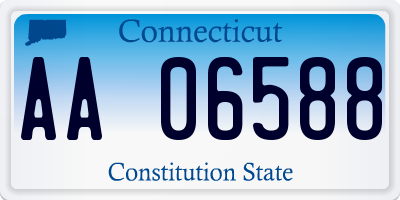 CT license plate AA06588