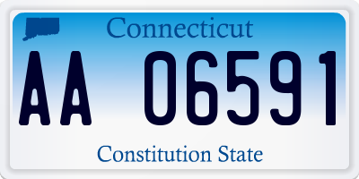 CT license plate AA06591