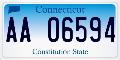 CT license plate AA06594