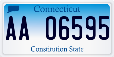 CT license plate AA06595