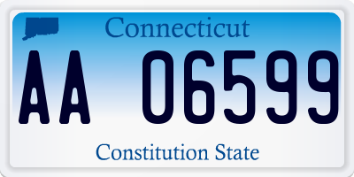 CT license plate AA06599