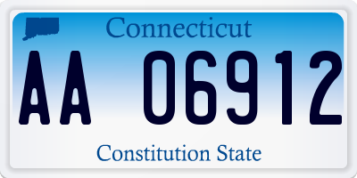 CT license plate AA06912