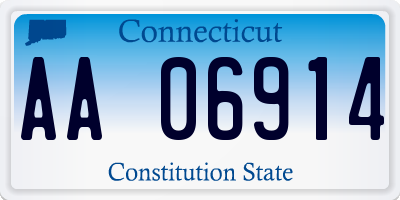 CT license plate AA06914