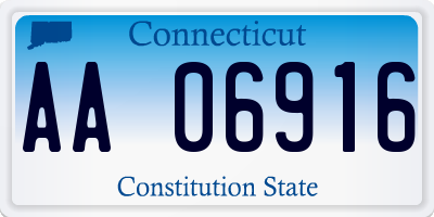 CT license plate AA06916