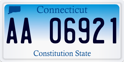 CT license plate AA06921