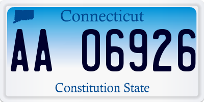 CT license plate AA06926