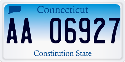 CT license plate AA06927