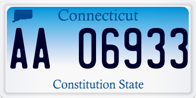 CT license plate AA06933