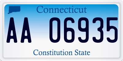 CT license plate AA06935