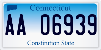 CT license plate AA06939