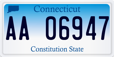 CT license plate AA06947