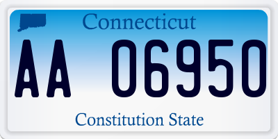 CT license plate AA06950