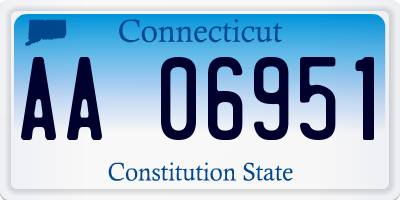 CT license plate AA06951