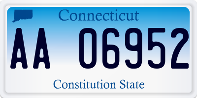 CT license plate AA06952