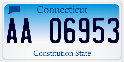 CT license plate AA06953