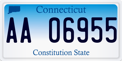 CT license plate AA06955