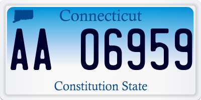 CT license plate AA06959