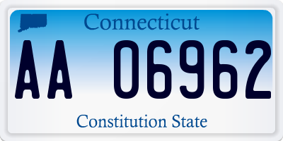 CT license plate AA06962