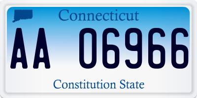 CT license plate AA06966