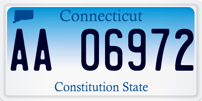 CT license plate AA06972