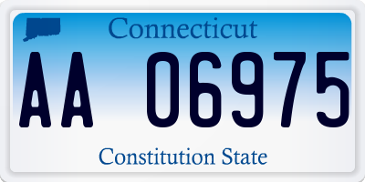 CT license plate AA06975