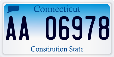 CT license plate AA06978