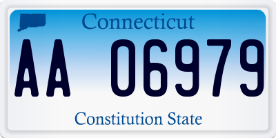 CT license plate AA06979