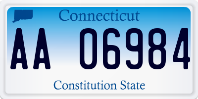 CT license plate AA06984