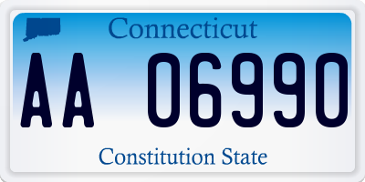 CT license plate AA06990