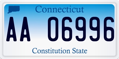 CT license plate AA06996