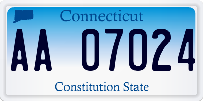 CT license plate AA07024