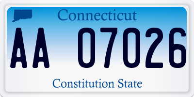 CT license plate AA07026